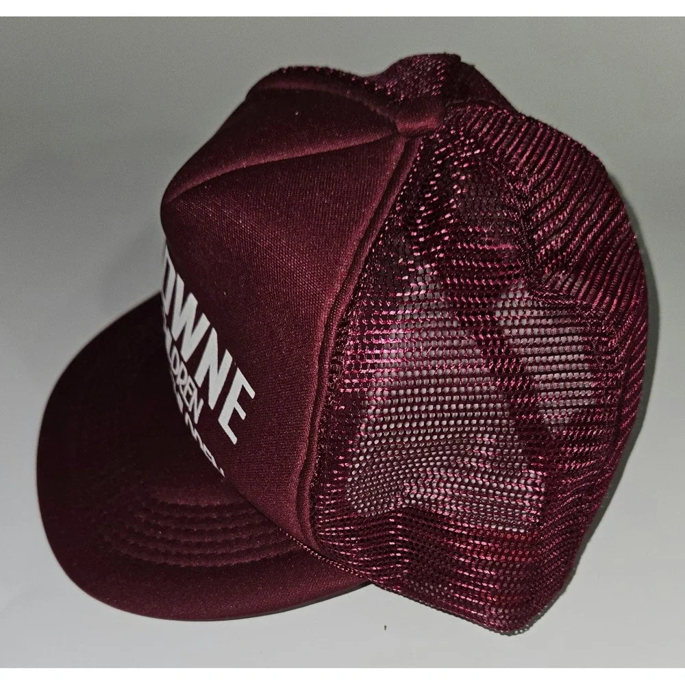 Vintage Towne Children Grandchildren Trucker Hat Cap Maroon Snapback Capital Cap